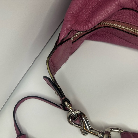 Coach Plum Purple Avery Pebbled Leather  Hobo Shoulder Bag - Picture 7 of 15